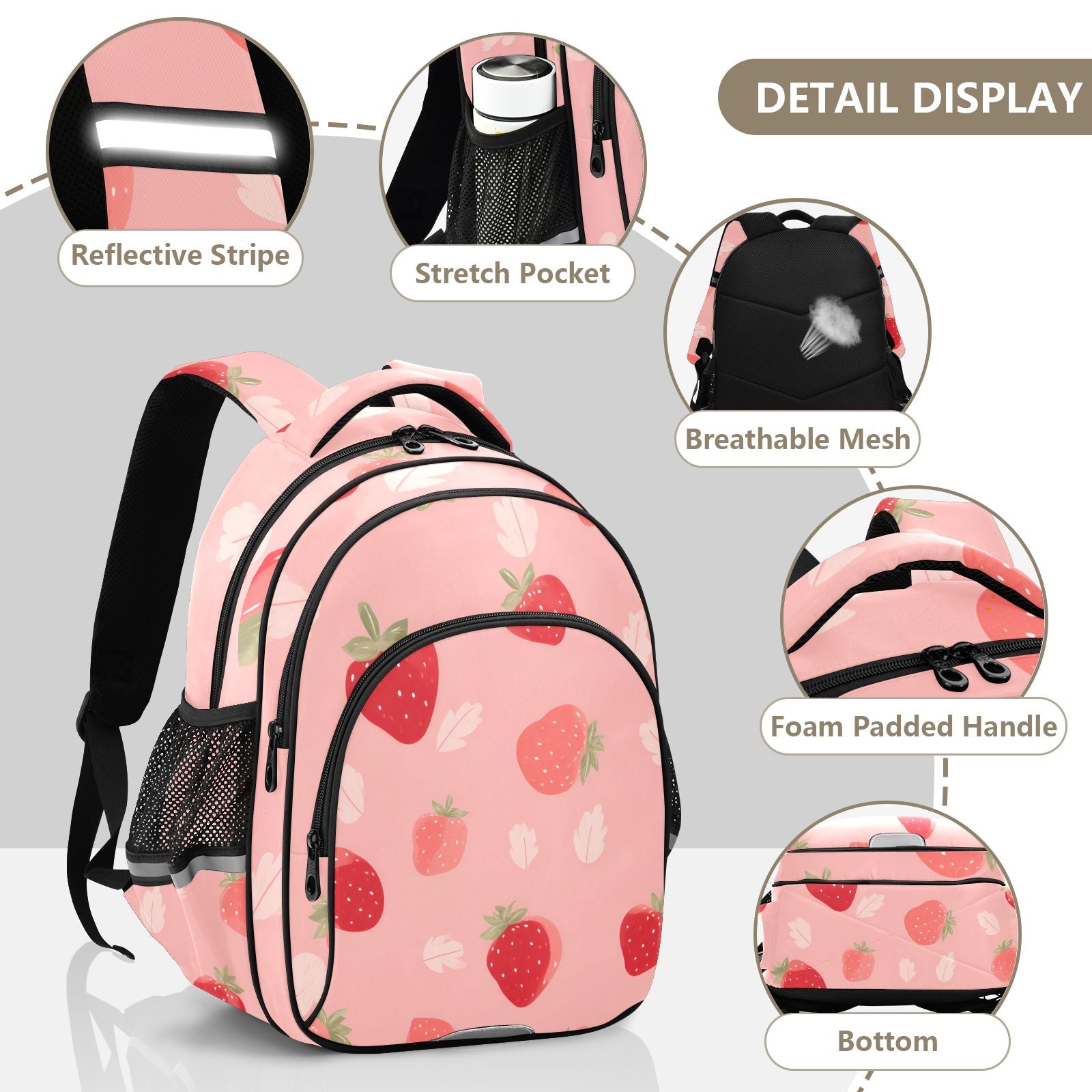 Multi-Design Kids Backpack Set - Space/Dinosaur/Flower Patterns Available,Certified School & Travel Bag