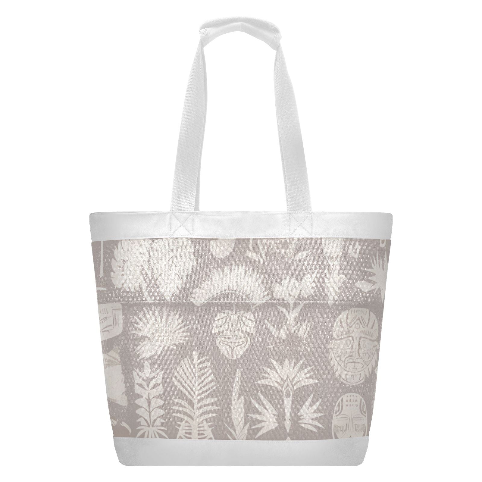 Bohemian Tribal Tote Beach Bag - Waterproof Mesh Vacation Essentials with 3 Exterior Pockets, Sandproof Bottom for Cruise/Shopping/Gym, Women's Travel Accessories