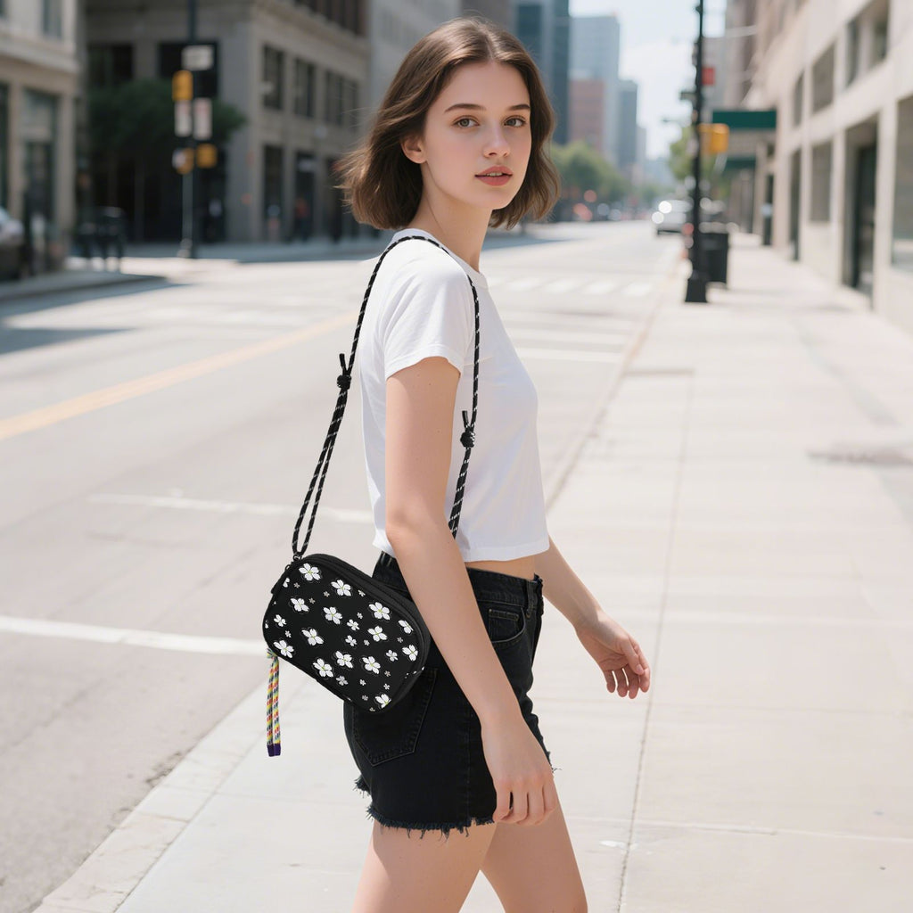 Floral Crossbody Phone Bag with Zipper Pocket