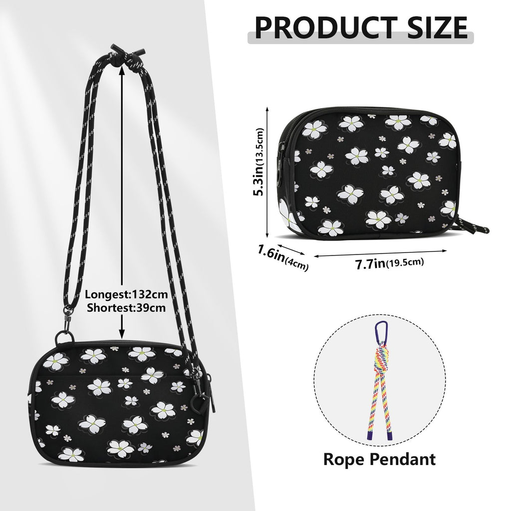 Floral Crossbody Phone Bag with Zipper Pocket