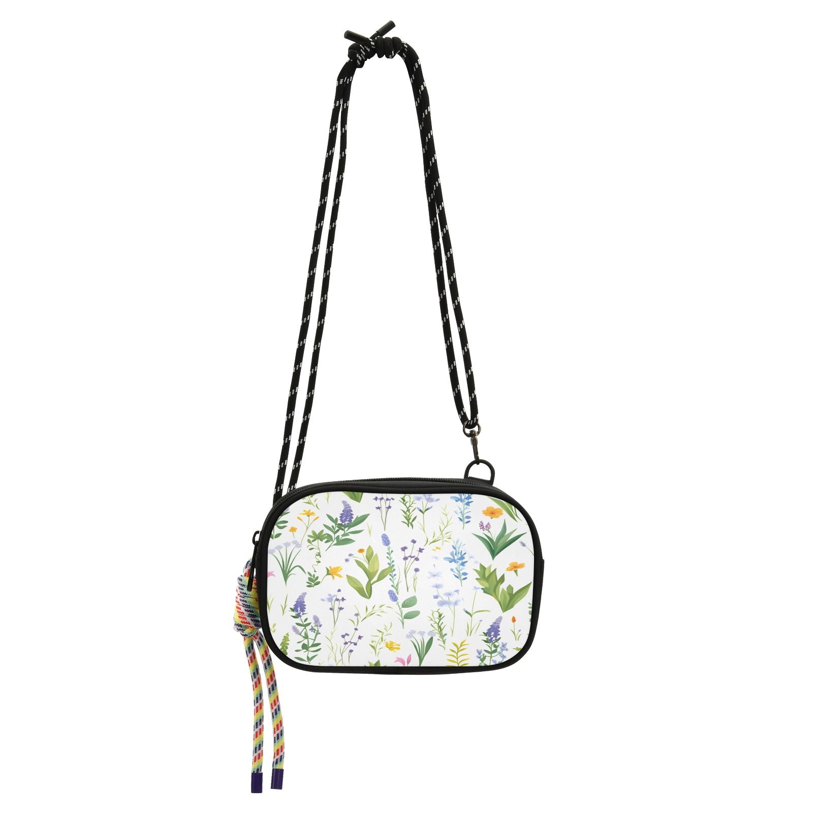 Floral Crossbody Phone Bag with Zipper Pocket