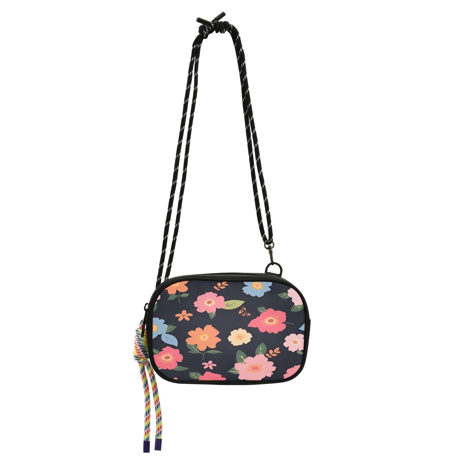 Floral Crossbody Phone Bag with Zipper Pocket