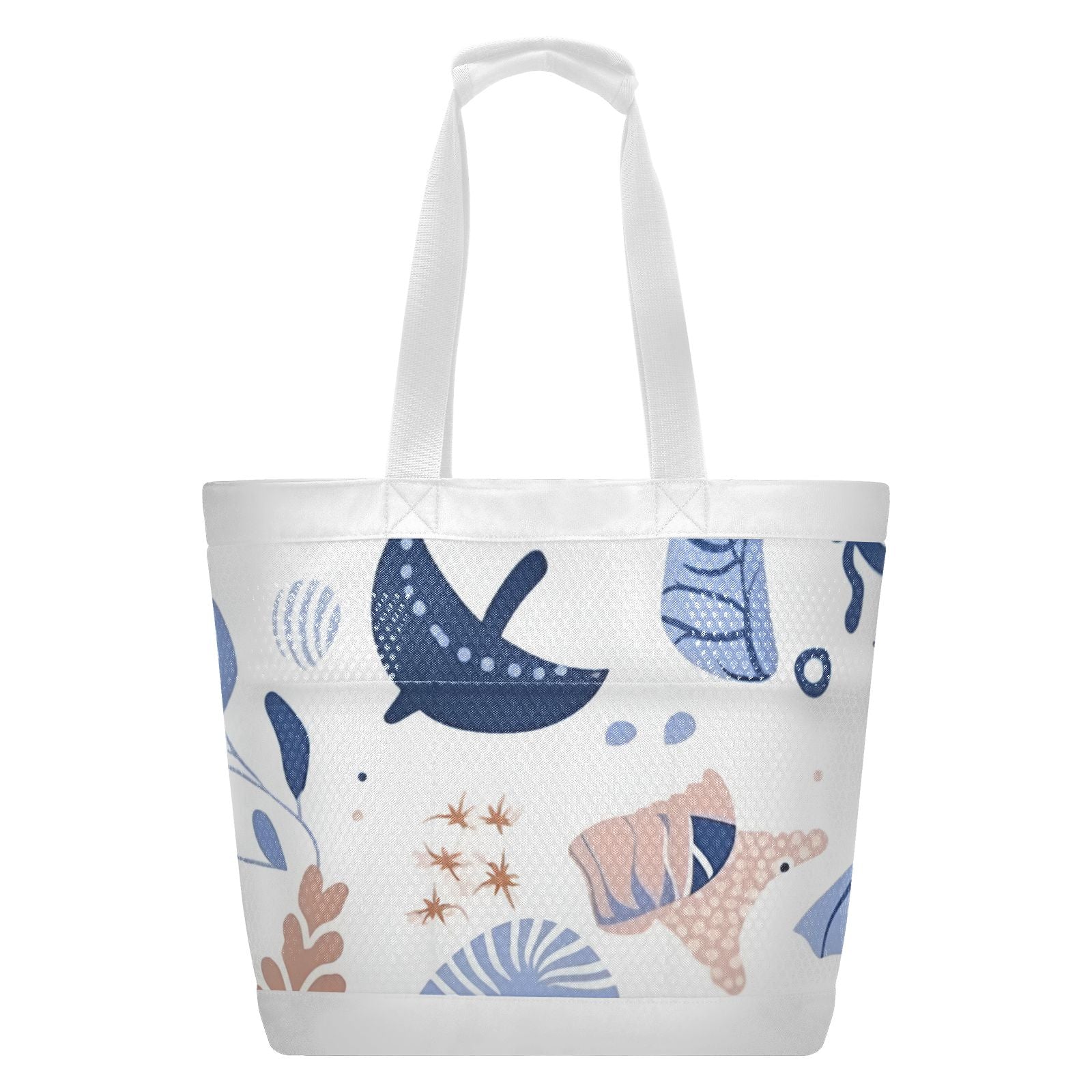 Bohemian Tribal Tote Beach Bag - Waterproof Mesh Vacation Essentials with 3 Exterior Pockets, Sandproof Bottom for Cruise/Shopping/Gym, Women's Travel Accessories