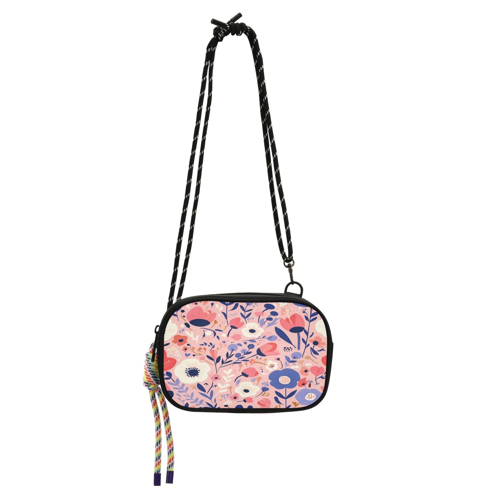 Floral Crossbody Phone Bag with Zipper Pocket